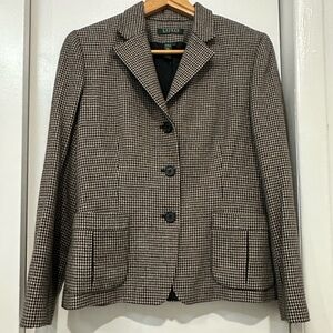 Vintage Ralph Lauren Wool Herringbone Blazer
